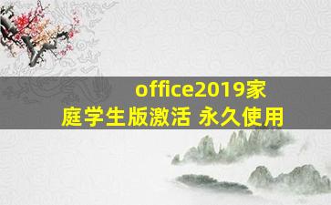 office2019家庭学生版激活 永久使用